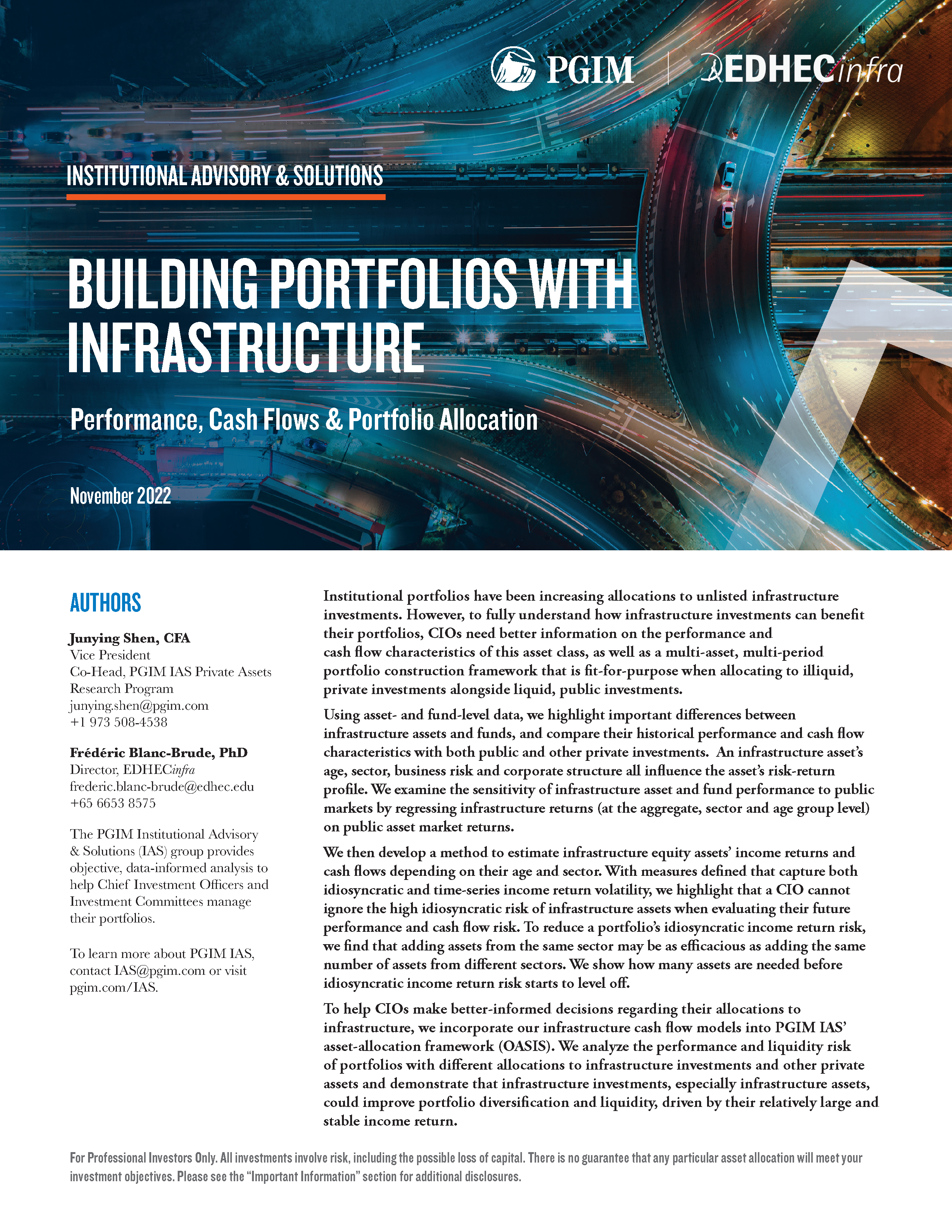 Featured image for “Building Portfolios with Infrastructure. Performance, Cash Flows & Portfolio Allocation”